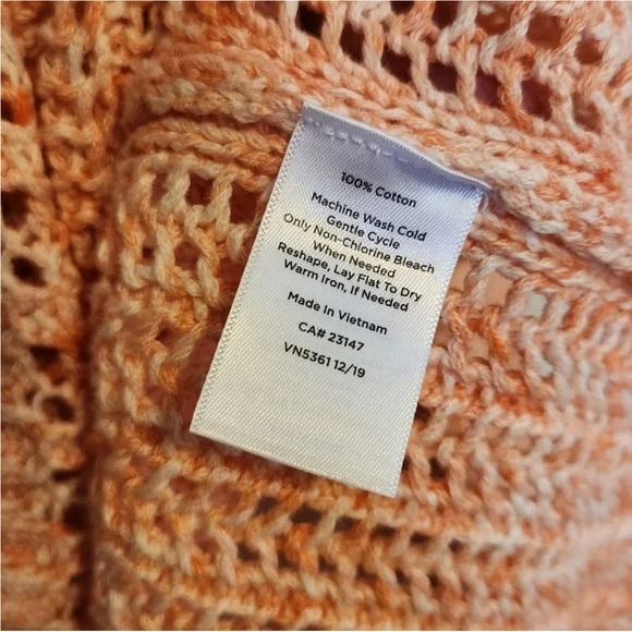 Talbots Coral Openwork Sweater - Picture 3 of 4